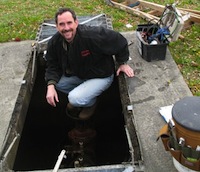 Ken inspecting a double check valve